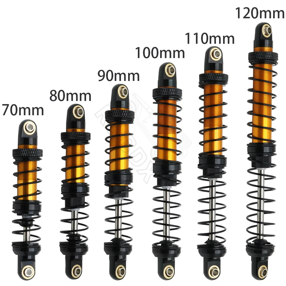 Metal 70mm 80mm 90mm 100mm 110mm 120mm Shock Absorber Oil Damper for 1/10 RC Crawler Car Axial SCX10  AXI03007 RBX10 D90 TRX4