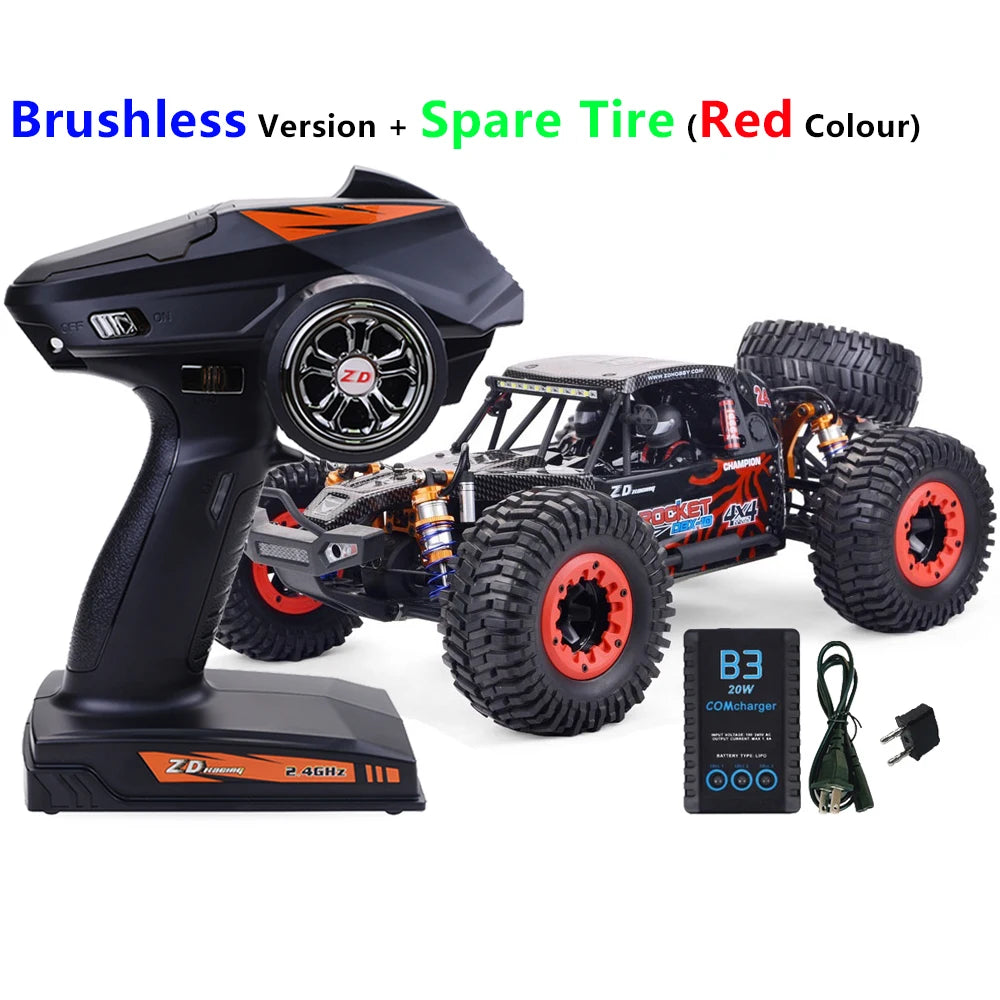 ZD Racing ROCKET DBX-10 1/10 4WD 80km/H 2.4G Brushless High-Speed RTR RC Model Car Desert Buggy Off-road Vehicle Gift