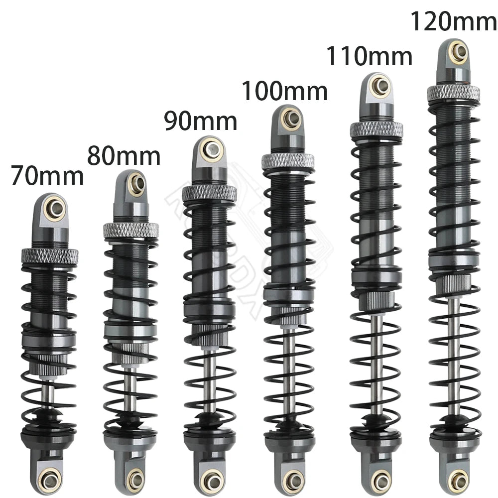 Metal 70mm 80mm 90mm 100mm 110mm 120mm Shock Absorber Oil Damper for 1/10 RC Crawler Car Axial SCX10  AXI03007 RBX10 D90 TRX4