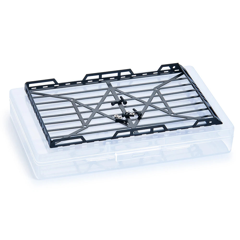 YEAHRUN Metal Roof Rack Luggage Carrier + Elastic Net for 1/24 Axial SCX24 AXI00002 RC Car Model Decoration Accessories Parts