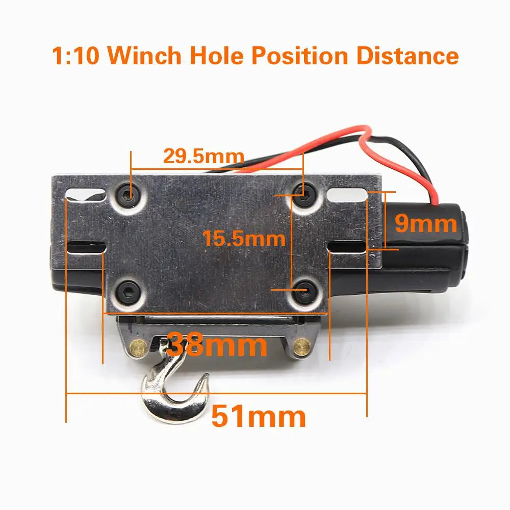Remote control automatic simulation winch suitable for 1:10 RC covered car TRX-4 scx10 90046 D90 modification accessories