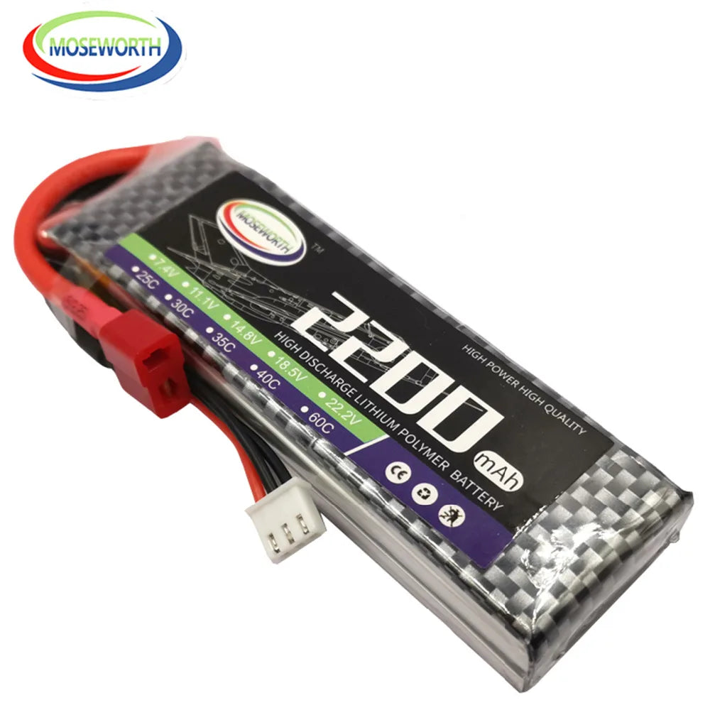 2S 7.4V 1300 1800 2200 3000 3800 4200 4500 5200 6000mAh 30C 40C 60C Toys LiPo Battery For RC Airplane Helicopter Drone Car