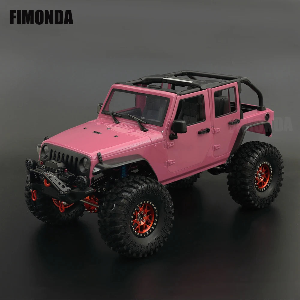 1:10 Scale Wrangler Convertible Hard Body Kit 313mm Wheelbase for 1/10 RC Crawler Axial SCX10 Rubicon TRX4 Redcat GEN8