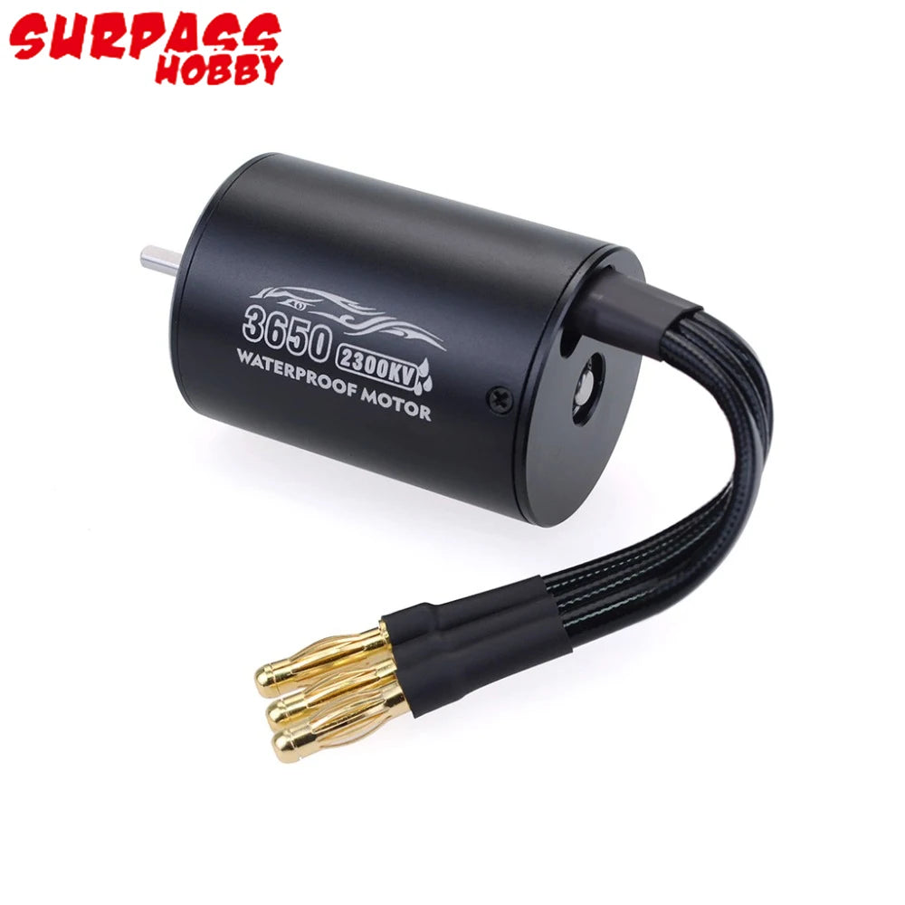 SurpassHobby Waterproof 3650 2300KV/3100KV/3900KV Brushless Motor With 60A ESC LED Program Card Combo For 1/10 RC Car Truck Toy