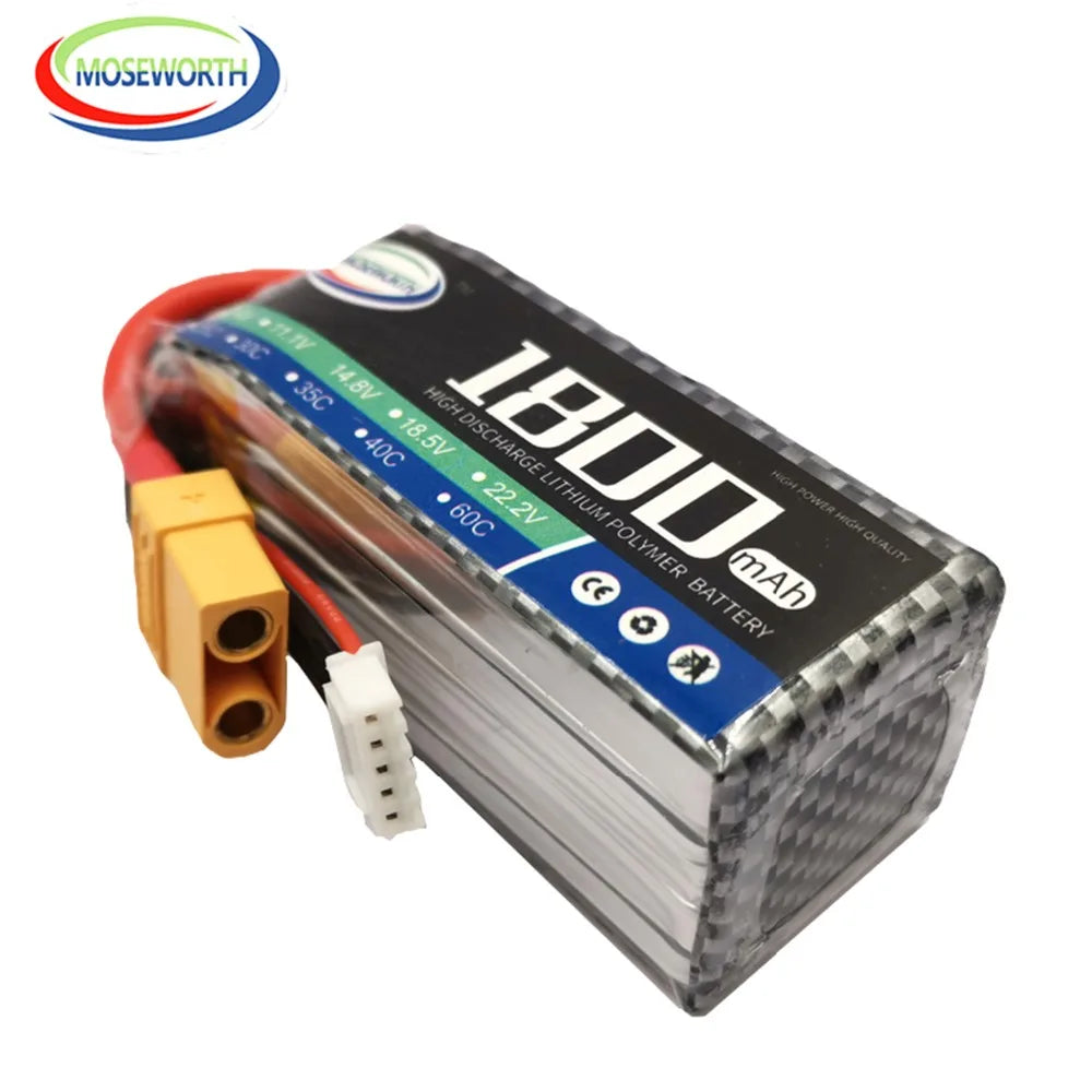 2S 3S 4S 6S 2200 4200 5200 6000mAh 30C 40C 60C 7.4V 11.1V 14.8V RC LiPo Battery For RC Drone Helicopter Aircraft Airplane Car