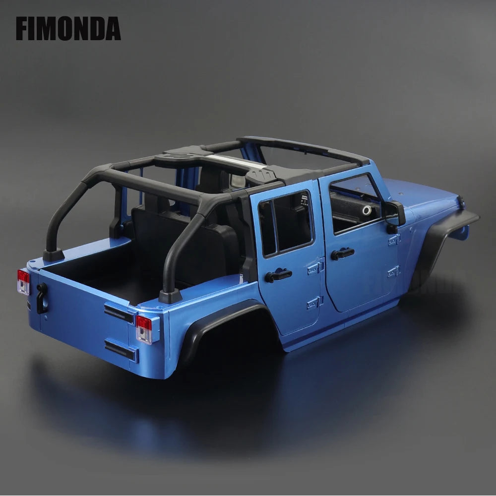 1:10 Scale Wrangler Convertible Hard Body Kit 313mm Wheelbase for 1/10 RC Crawler Axial SCX10 Rubicon TRX4 Redcat GEN8