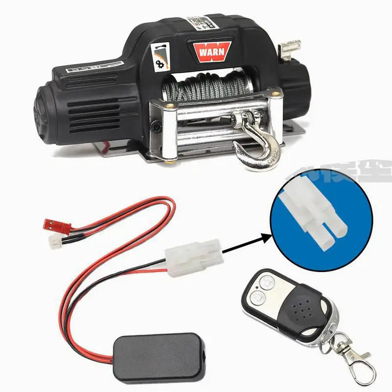 Remote control automatic simulation winch suitable for 1:10 RC covered car TRX-4 scx10 90046 D90 modification accessories