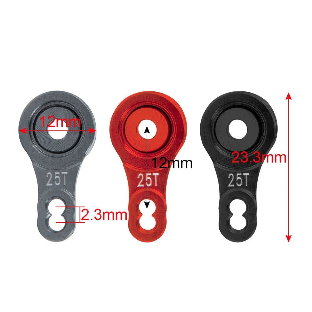AXSPEED Aluminium Alloy Servo Saver Arm 25T Adjustable for TRX6 TRX4 Bronco Tamiya TT01 1/10 RC Crawler Car