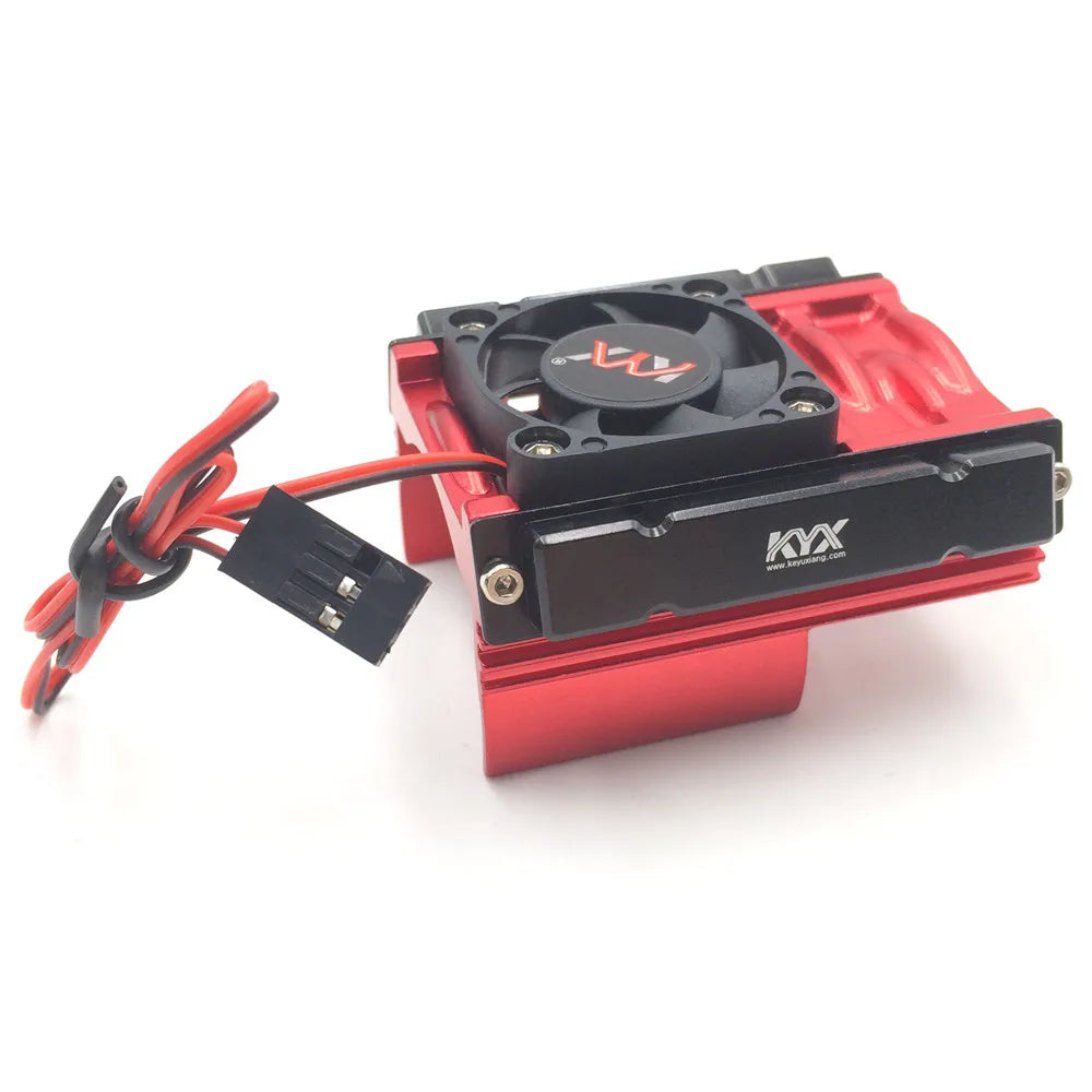 KYX Racing Alloy V8 Engine 540/550 Motor Heatsinks & Cooling Fan for RC Crawler Car Axial SCX10 II 90046 Wraith D90 Traxxas TRX4