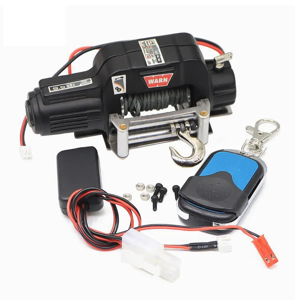 Remote control automatic simulation winch suitable for 1:10 RC covered car TRX-4 scx10 90046 D90 modification accessories