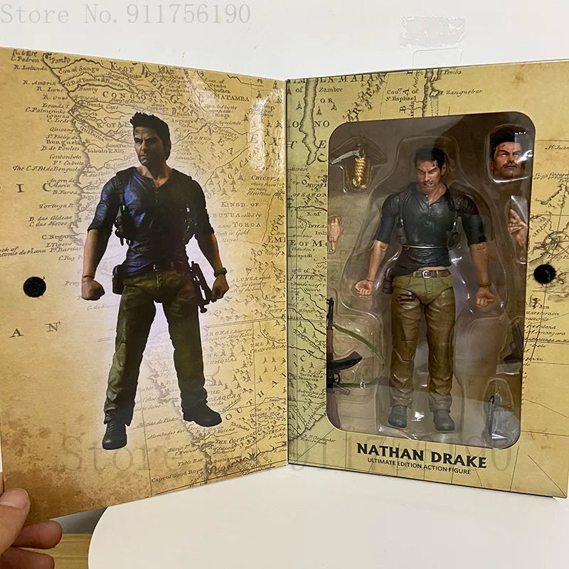 NECA Uncharted 4 A Thief's end Nathan Drake Ultimate Edition PVC Action Figure Collection Model Toy 17cm Birthday Christmas Gift