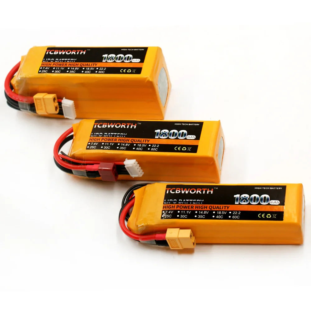 3S 11.1V RC LiPo Battery 1300 1500 1800 2200 3000 6000mAh 25C 35C 60C For RC Aircraft Quadrotor Drone Airplane 3S Batteries