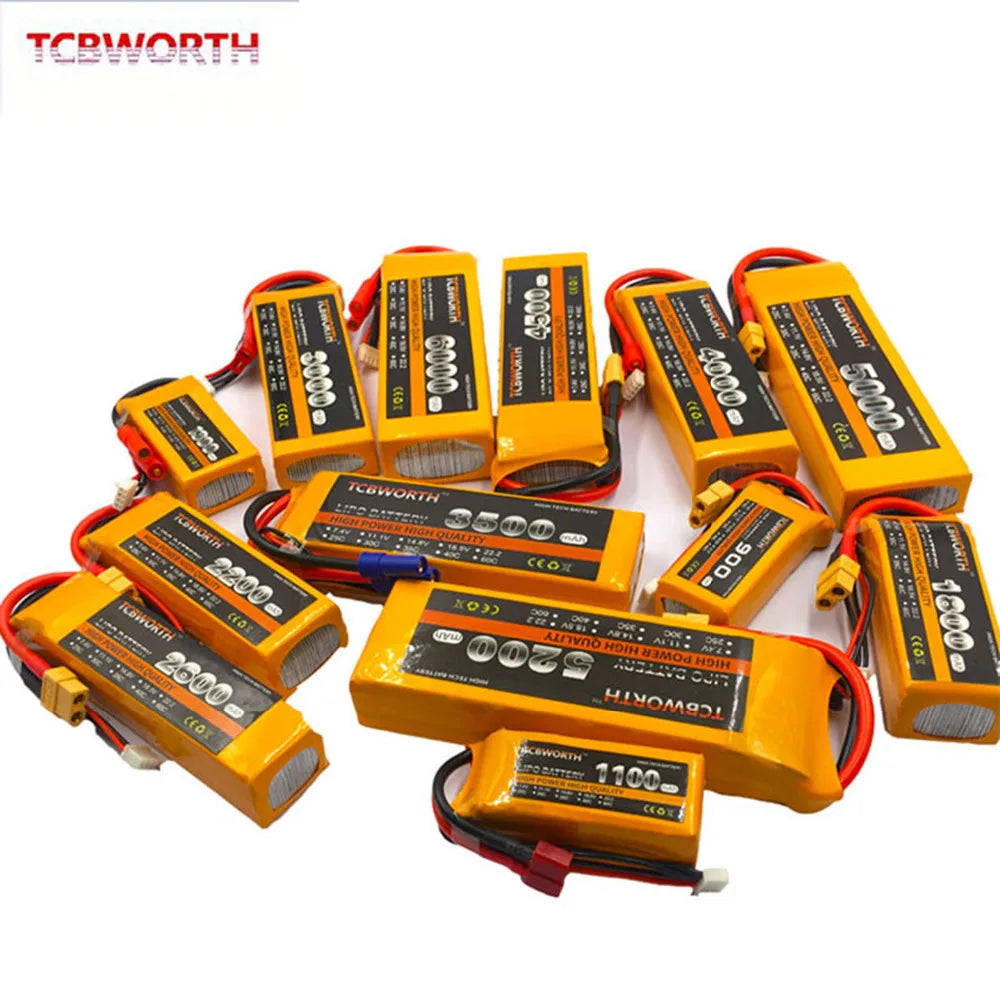 3S 11.1V RC LiPo Battery 1300 1500 1800 2200 3000 6000mAh 25C 35C 60C For RC Aircraft Quadrotor Drone Airplane 3S Batteries