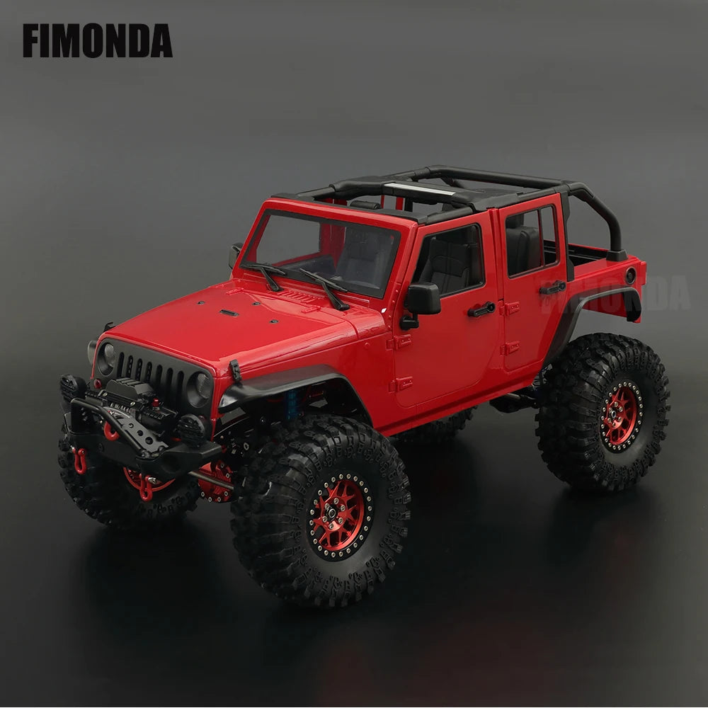 1:10 Scale Wrangler Convertible Hard Body Kit 313mm Wheelbase for 1/10 RC Crawler Axial SCX10 Rubicon TRX4 Redcat GEN8