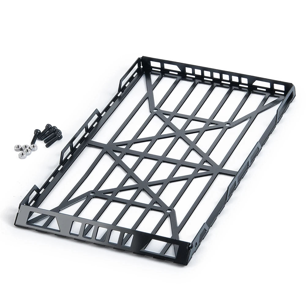 YEAHRUN Metal Roof Rack Luggage Carrier + Elastic Net for 1/24 Axial SCX24 AXI00002 RC Car Model Decoration Accessories Parts