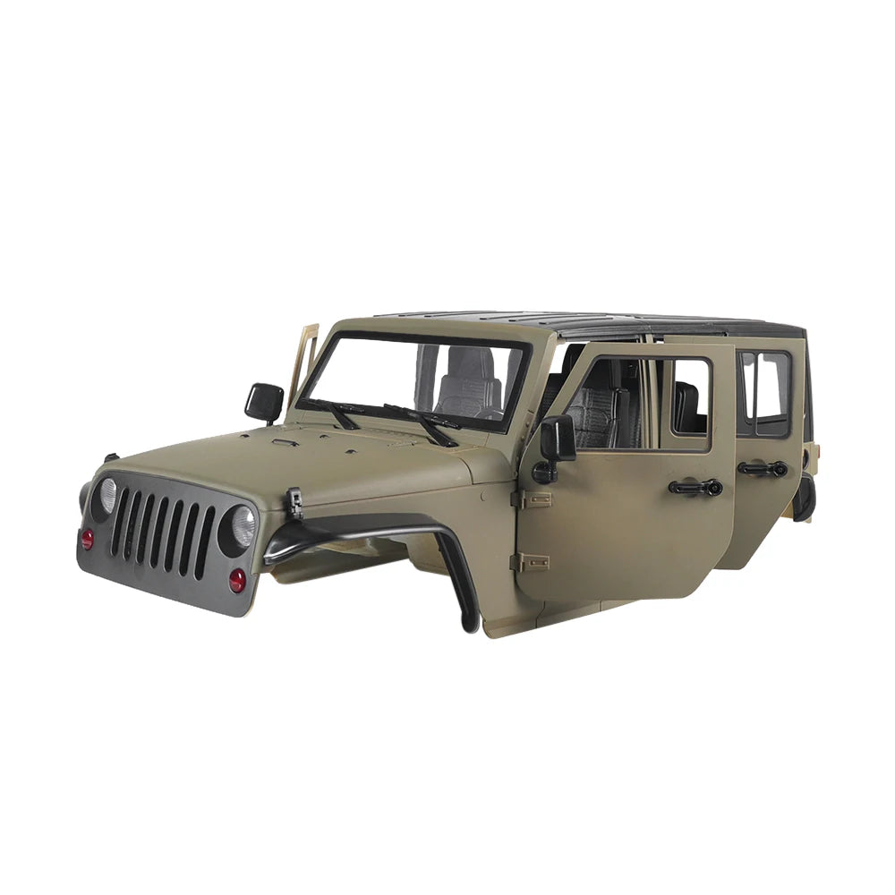 Hard Plastic Car Shell 313mm Wheelbase Jeep Wrangler Rubicon Body Kit for 1/10 RC Crawler Axial SCX10 90046 90047 RGT EX86100