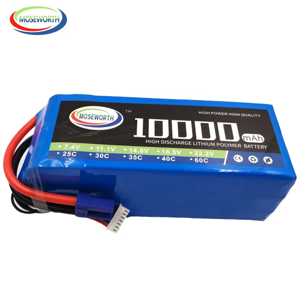 6S 22.2V 1800 2200 3500 4200 5200 6000 10000 12000mAh 30C 40C 60C RC LiPo Battery For RC Drone Helicopter Quadcopter Airplane