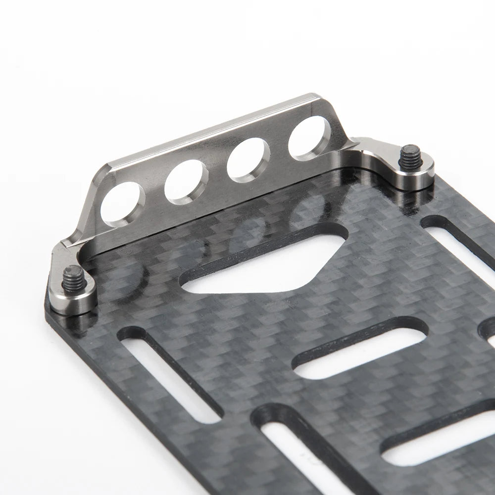 YEAHRUN RC Car Battery Mounting Plate Tray Carbon Fiber for 1/10 RC Crawler Axial SCX10 Upgrade Accessories