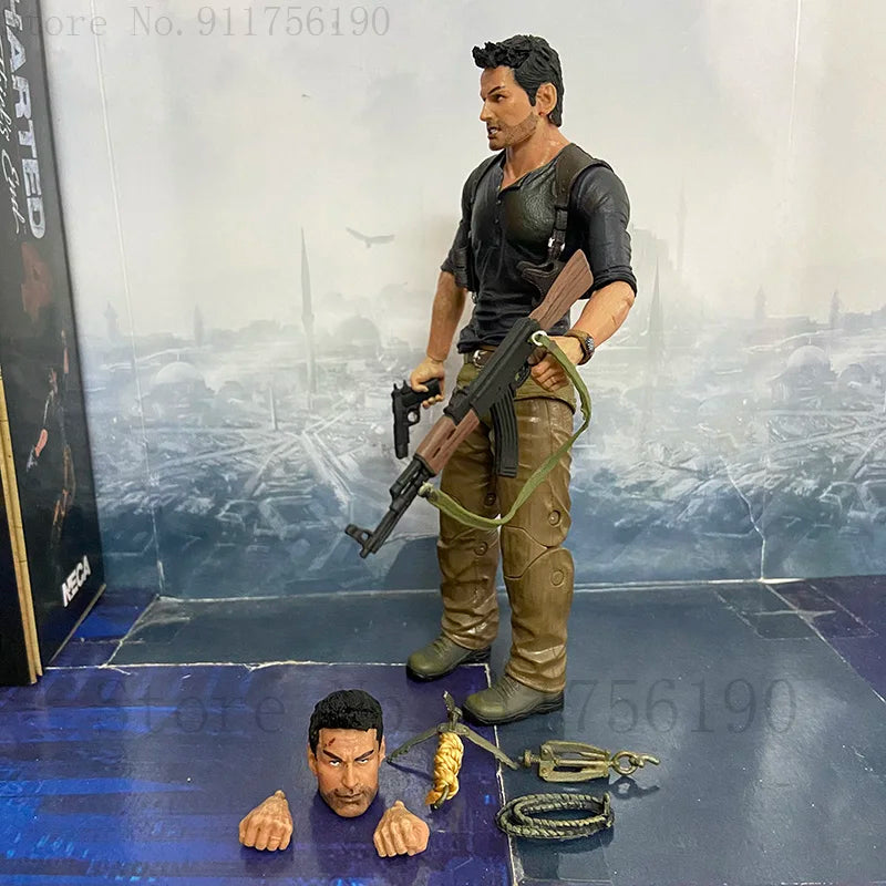 NECA Uncharted 4 A Thief's end Nathan Drake Ultimate Edition PVC Action Figure Collection Model Toy 17cm Birthday Christmas Gift