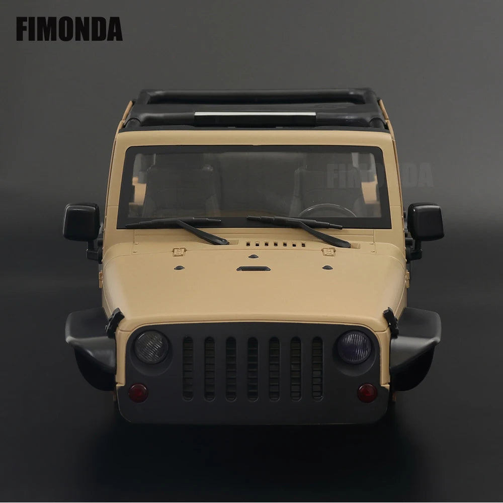 1:10 Scale Wrangler Convertible Hard Body Kit 313mm Wheelbase for 1/10 RC Crawler Axial SCX10 Rubicon TRX4 Redcat GEN8