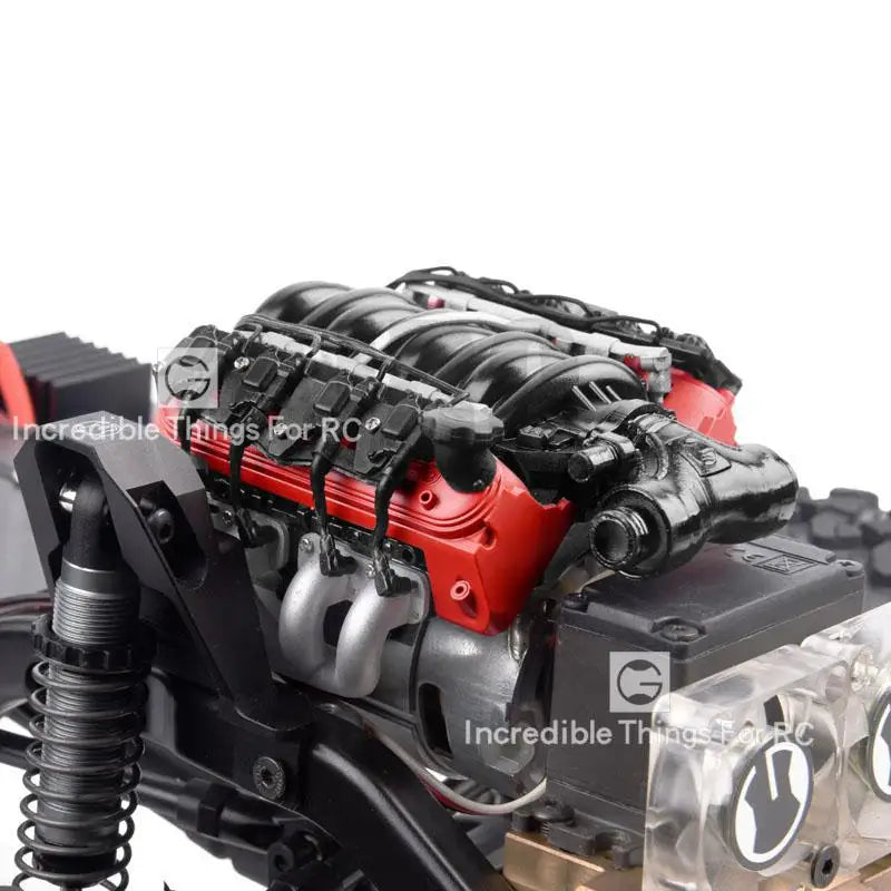 Rc Car Ls7 V8 Simulate Engine Motor Cooling Fans Radiator Kit For 1/10 Rc Crawler Trax Trx4 Trx6 Axial Scx10 90046 Vs4