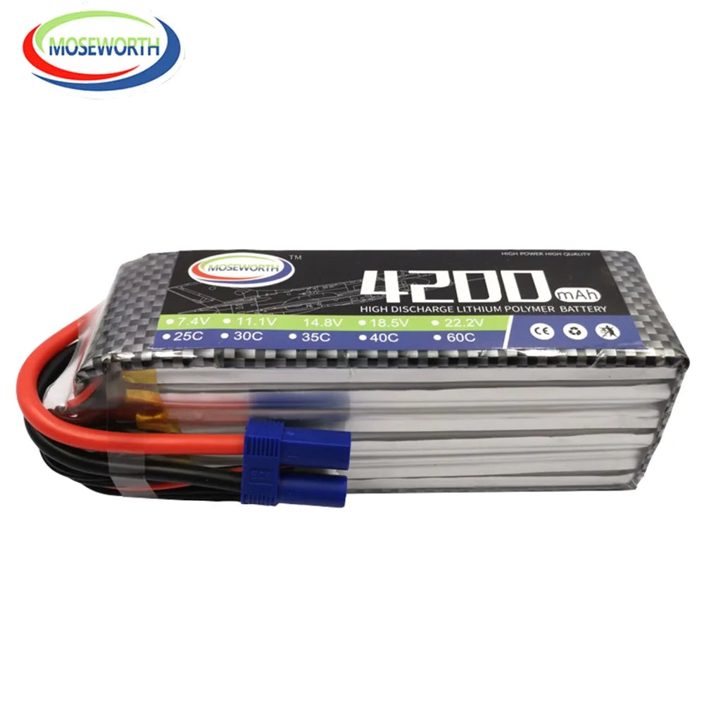 6S 22.2V 1800 2200 3500 4200 5200 6000 10000 12000mAh 30C 40C 60C RC LiPo Battery For RC Drone Helicopter Quadcopter Airplane