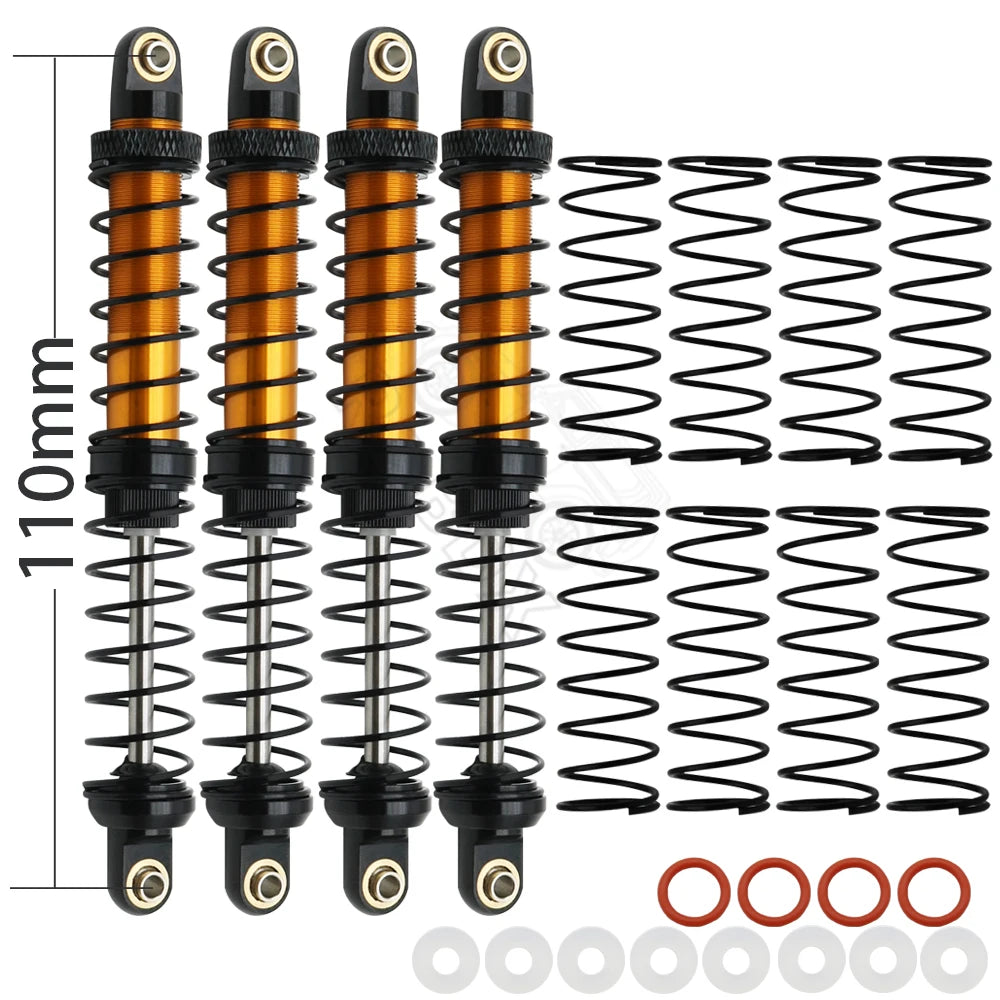Metal 70mm 80mm 90mm 100mm 110mm 120mm Shock Absorber Oil Damper for 1/10 RC Crawler Car Axial SCX10  AXI03007 RBX10 D90 TRX4