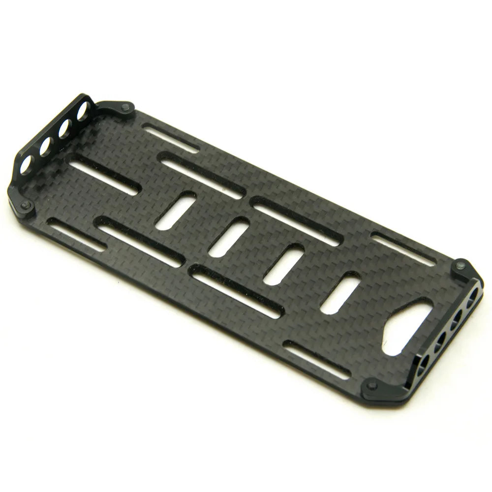 YEAHRUN RC Car Battery Mounting Plate Tray Carbon Fiber for 1/10 RC Crawler Axial SCX10 Upgrade Accessories