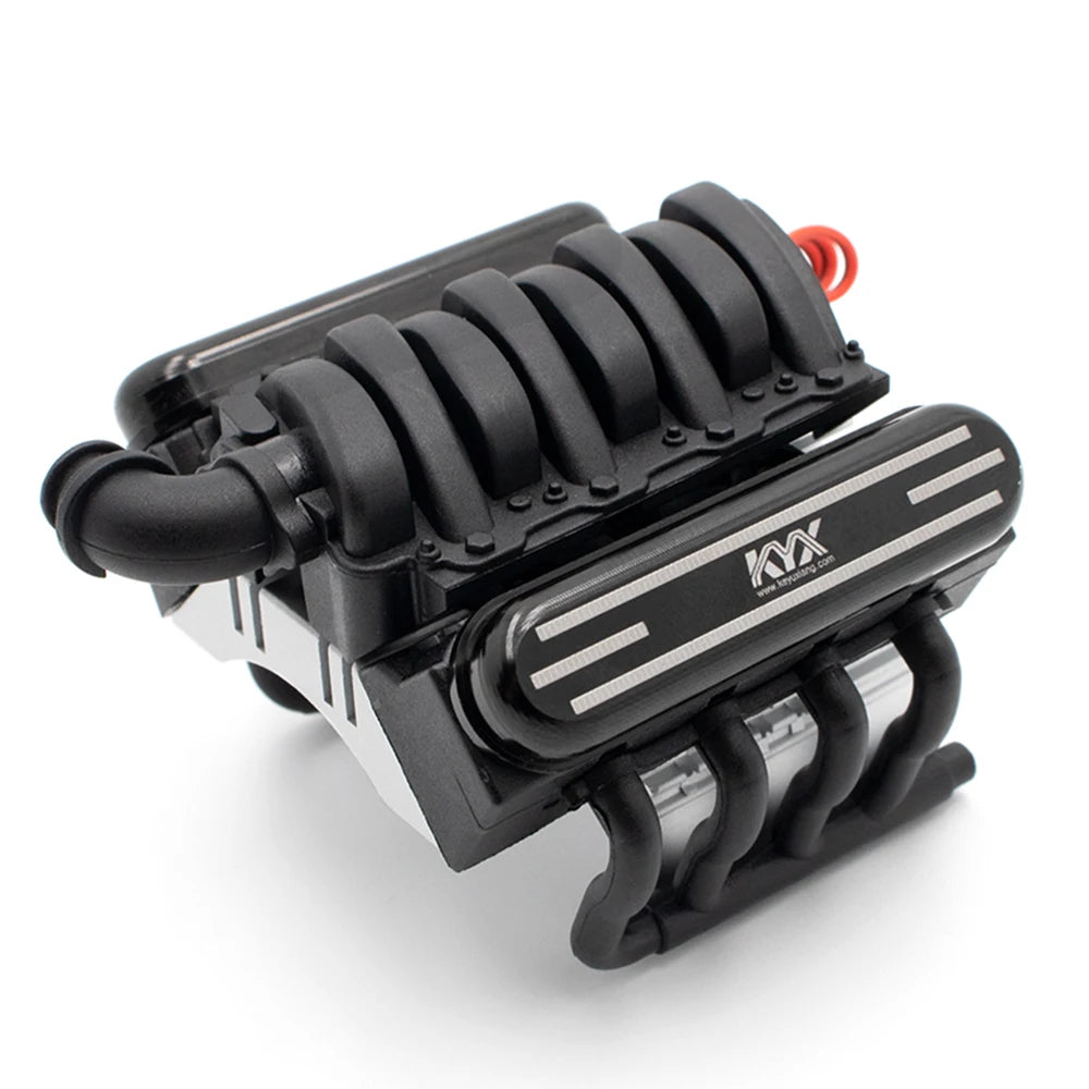 KYX Racing Alloy V8 Engine 540/550 Motor Heatsinks & Cooling Fan for RC Crawler Car Axial SCX10 II 90046 Wraith D90 Traxxas TRX4