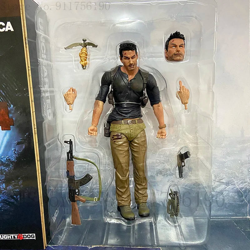 NECA Uncharted 4 A Thief's end Nathan Drake Ultimate Edition PVC Action Figure Collection Model Toy 17cm Birthday Christmas Gift