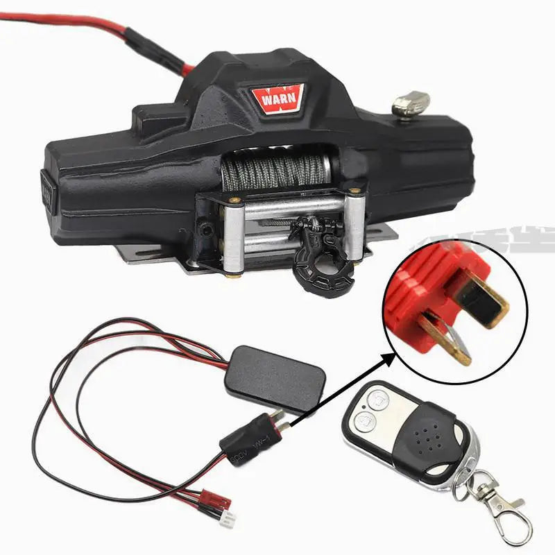 Remote control automatic simulation winch suitable for 1:10 RC covered car TRX-4 scx10 90046 D90 modification accessories