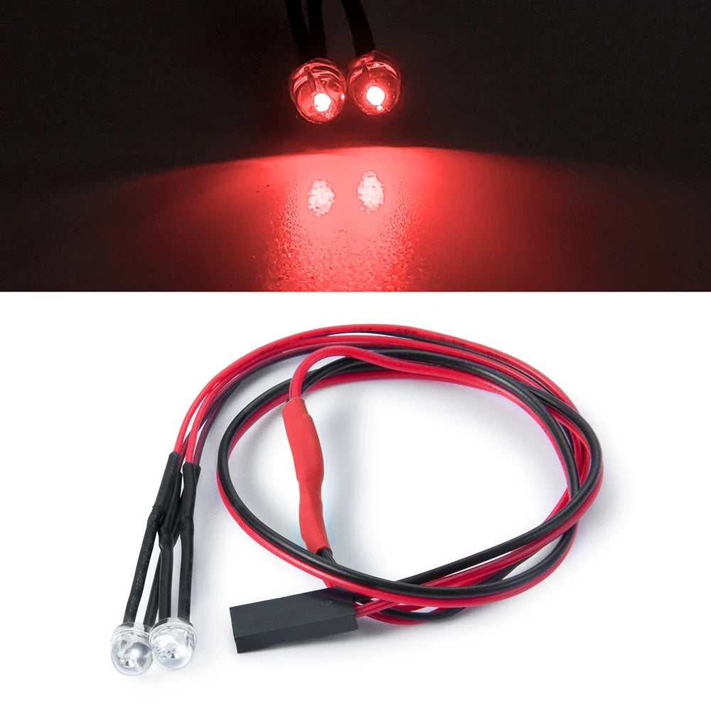 YEAHRUN RC Car LED Light Bright Spotlight Roof Lamp White/Red/Yellow/Green for Axial 90046 1/10 RC Crawler Car DIY Parts
