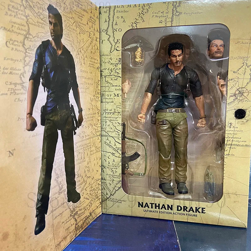NECA Uncharted 4 A Thief's end Nathan Drake Ultimate Edition PVC Action Figure Collection Model Toy 17cm Birthday Christmas Gift