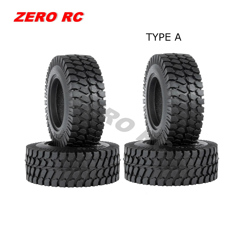 RC Crawler Car Soft 1.55" Off Road Mud Tires 76*27mm 95*35mm Foam Insert For D90 TF2 Tamiya CC02 LC70 MST JIMNY Blocks WHEEL