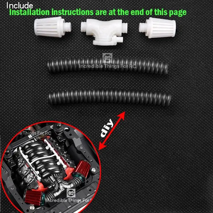 Rc Car Ls7 V8 Simulate Engine Motor Cooling Fans Radiator Kit For 1/10 Rc Crawler Trax Trx4 Trx6 Axial Scx10 90046 Vs4