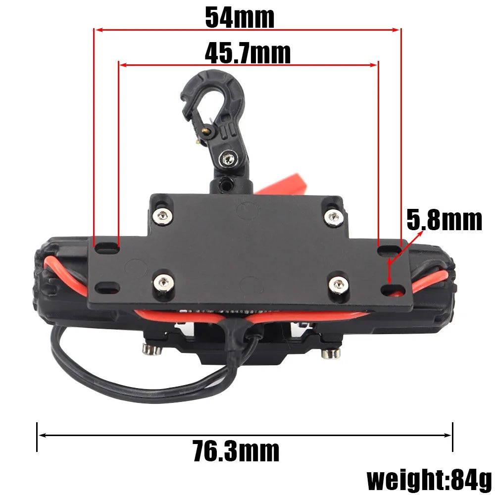 Remote control automatic simulation winch suitable for 1:10 RC covered car TRX-4 scx10 90046 D90 modification accessories