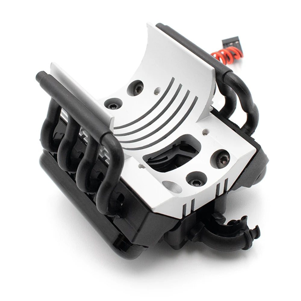 KYX Racing Alloy V8 Engine 540/550 Motor Heatsinks & Cooling Fan for RC Crawler Car Axial SCX10 II 90046 Wraith D90 Traxxas TRX4
