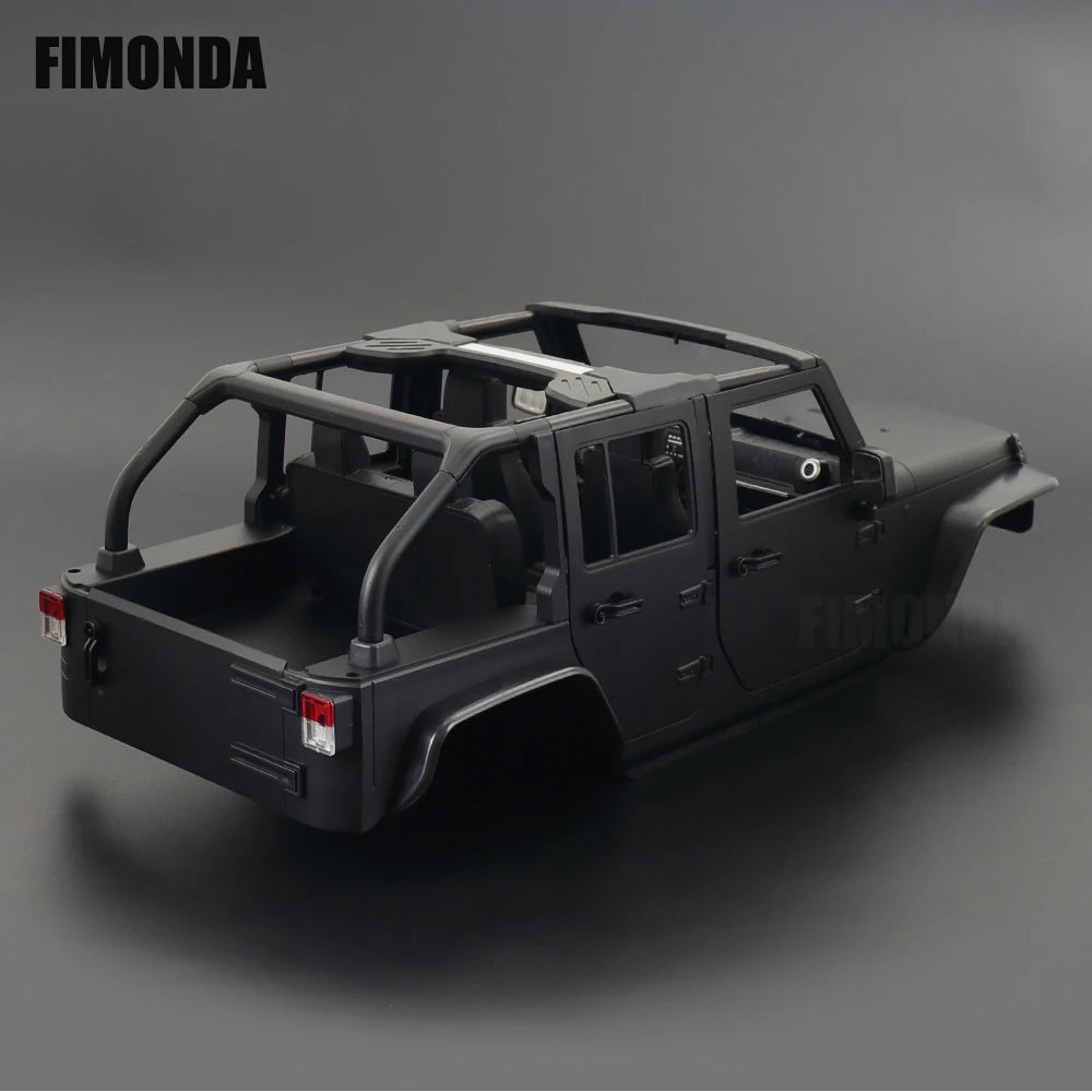 1:10 Scale Wrangler Convertible Hard Body Kit 313mm Wheelbase for 1/10 RC Crawler Axial SCX10 Rubicon TRX4 Redcat GEN8