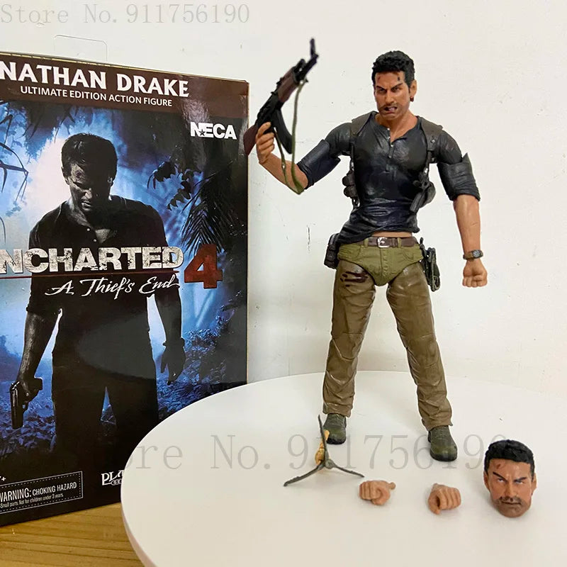 NECA Uncharted 4 A Thief's end Nathan Drake Ultimate Edition PVC Action Figure Collection Model Toy 17cm Birthday Christmas Gift