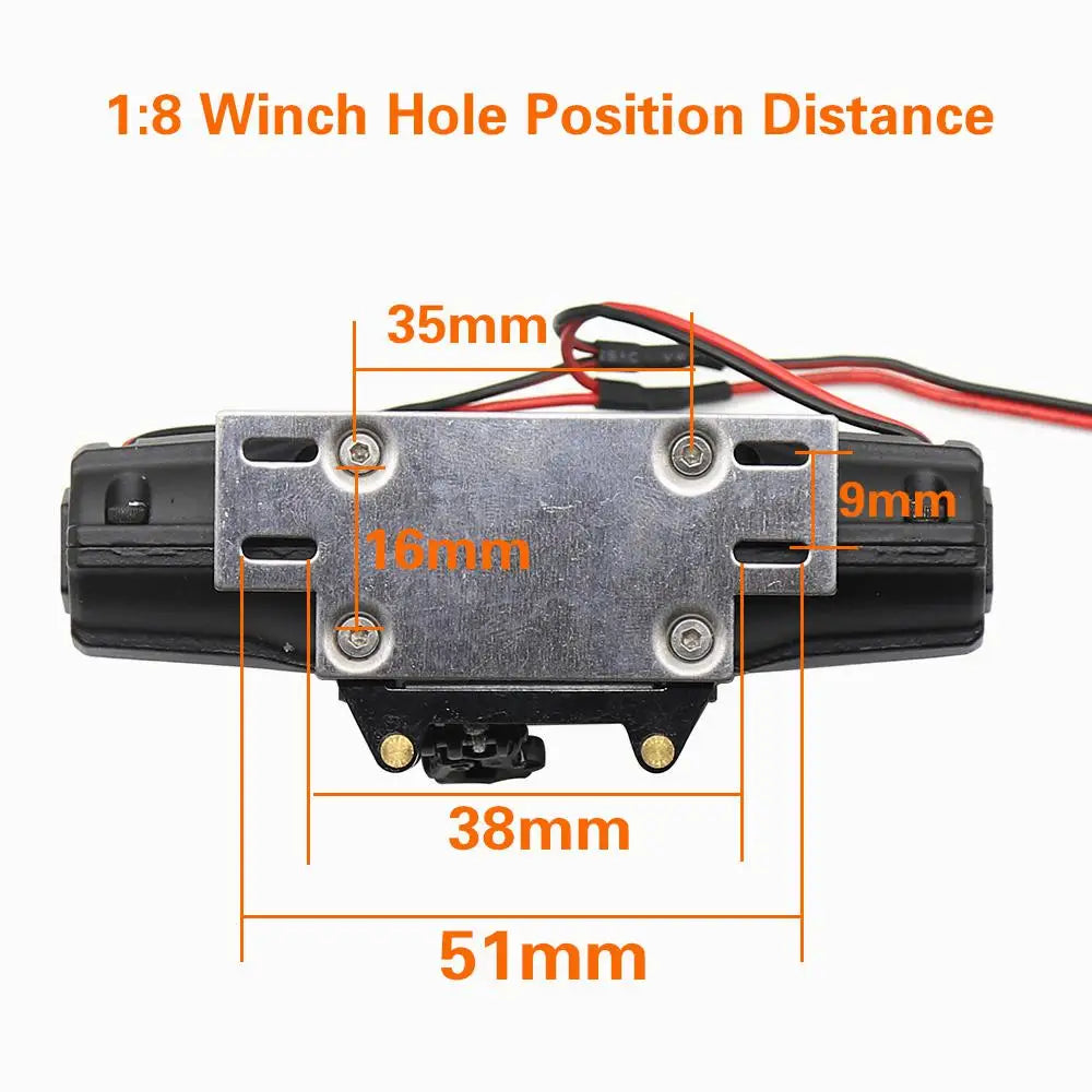 Remote control automatic simulation winch suitable for 1:10 RC covered car TRX-4 scx10 90046 D90 modification accessories