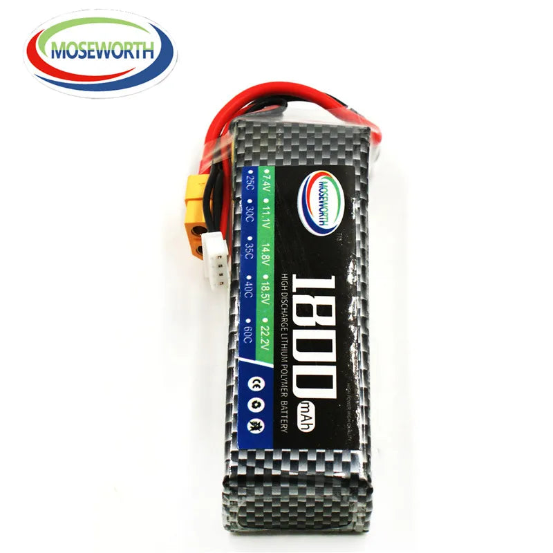 2S 7.4V 1300 1800 2200 3000 3800 4200 4500 5200 6000mAh 30C 40C 60C Toys LiPo Battery For RC Airplane Helicopter Drone Car