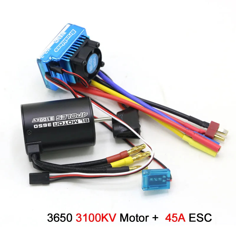 RC Motor 3650 3100KV / 3900KV / 4300KV / 5200KV Brushless Motor & 45A 60A 80A 120A ESC Combo Set for 1:10 RC Car RC Boat Part