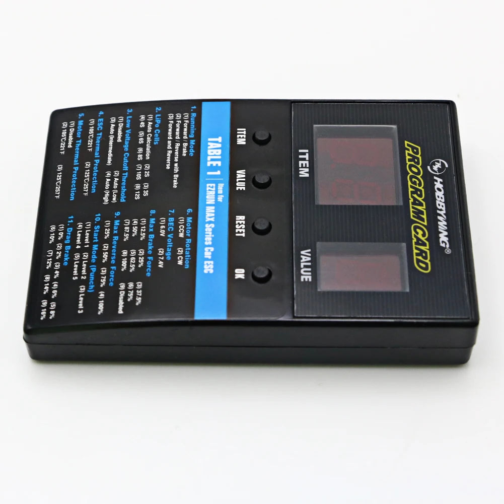 Hobbywing RC Car Program Card LED Program Box 2C Programm Card For XERUN / Flyfun Series Car Brushless ESC
