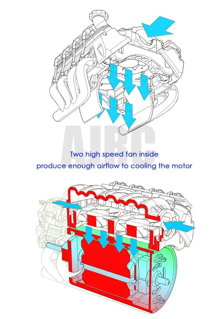 Rc Car Ls7 V8 Simulate Engine Motor Cooling Fans Radiator Kit For 1/10 Rc Crawler Trax Trx4 Trx6 Axial Scx10 90046 Vs4