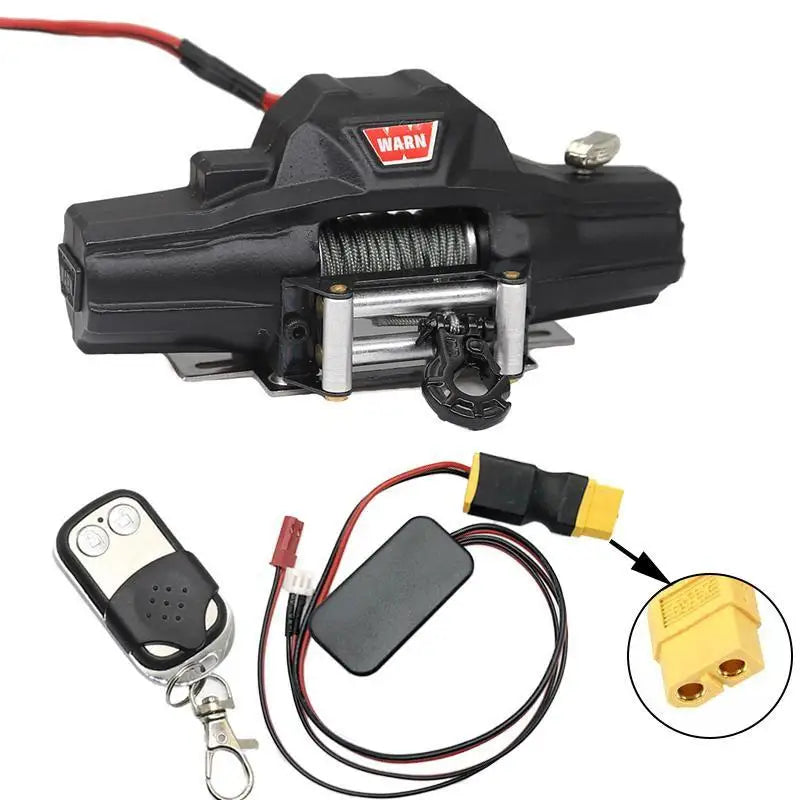 Remote control automatic simulation winch suitable for 1:10 RC covered car TRX-4 scx10 90046 D90 modification accessories
