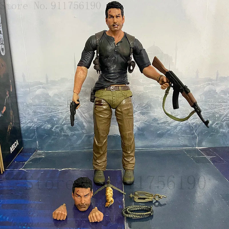 NECA Uncharted 4 A Thief's end Nathan Drake Ultimate Edition PVC Action Figure Collection Model Toy 17cm Birthday Christmas Gift