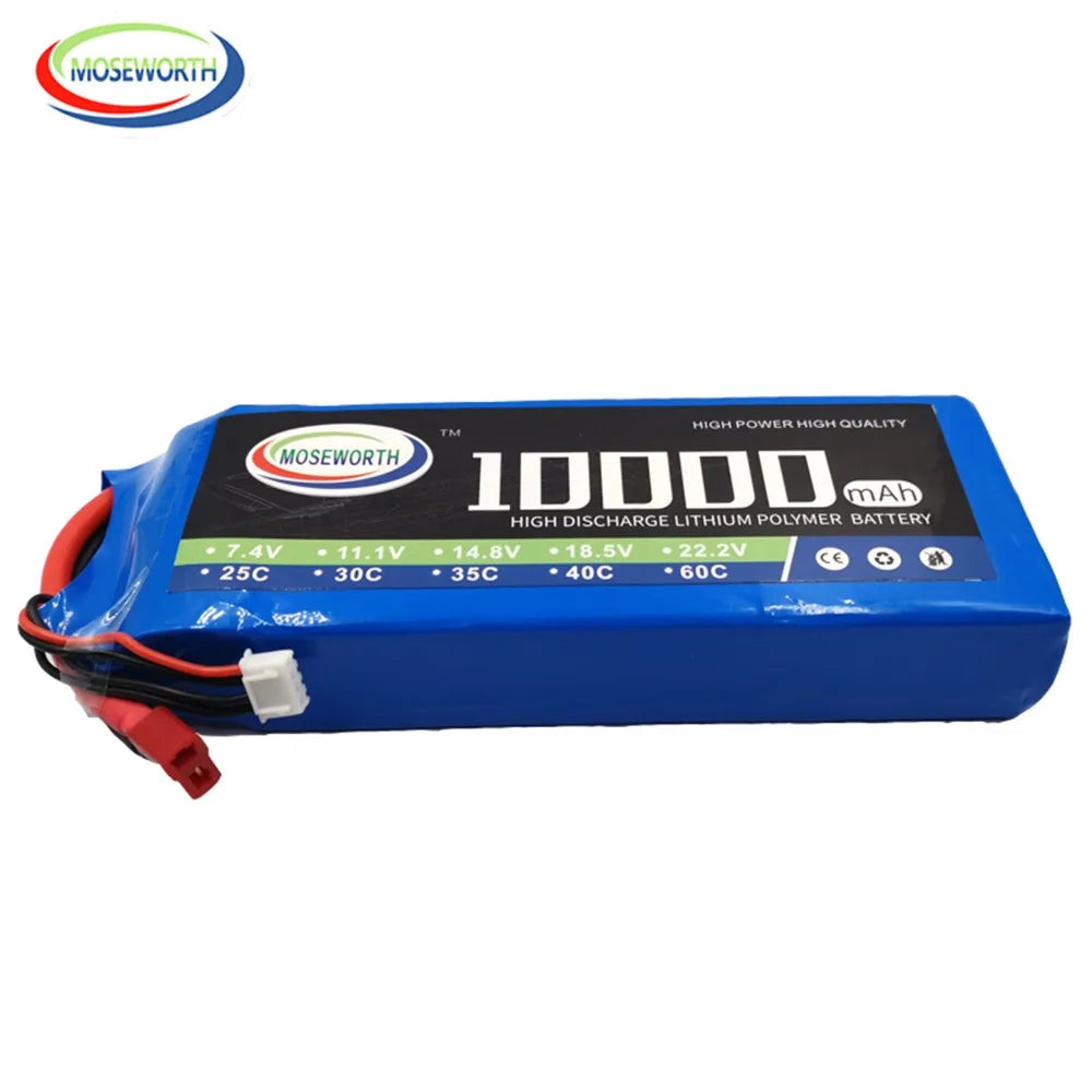 7.4V 11.1V 14.8V 18.5V 22.2V  2S 3S 4S 5S 6S 10000 12000 16000 22000mAh 25C RC LiPo Battery RC Car Agricultural Spraying Drone