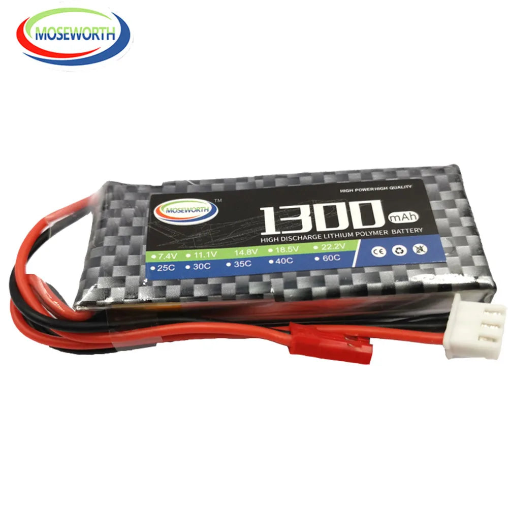 2S 7.4V 1300 1800 2200 3000 3800 4200 4500 5200 6000mAh 30C 40C 60C Toys LiPo Battery For RC Airplane Helicopter Drone Car