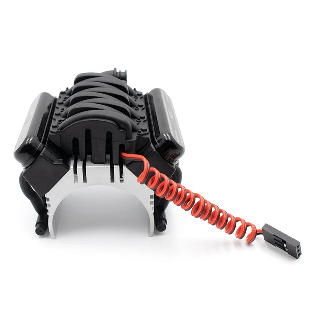 KYX Racing Alloy V8 Engine 540/550 Motor Heatsinks & Cooling Fan for RC Crawler Car Axial SCX10 II 90046 Wraith D90 Traxxas TRX4