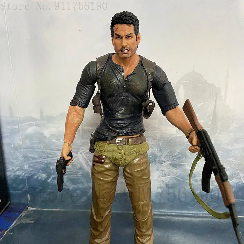NECA Uncharted 4 A Thief's end Nathan Drake Ultimate Edition PVC Action Figure Collection Model Toy 17cm Birthday Christmas Gift